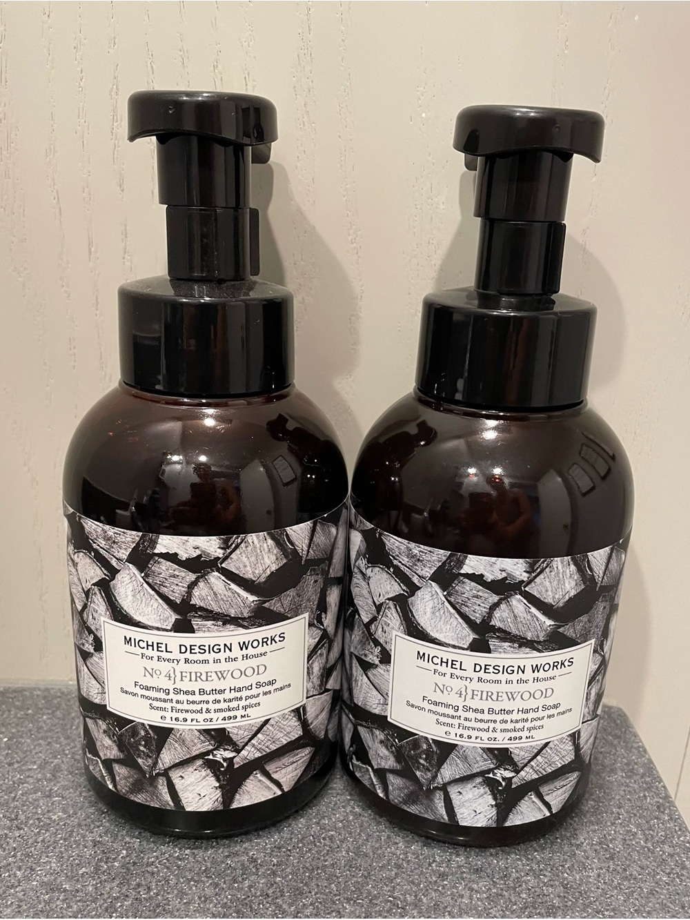 NEW Michel Design Works Firewood Foaming Shea Butter Hand Soap Set